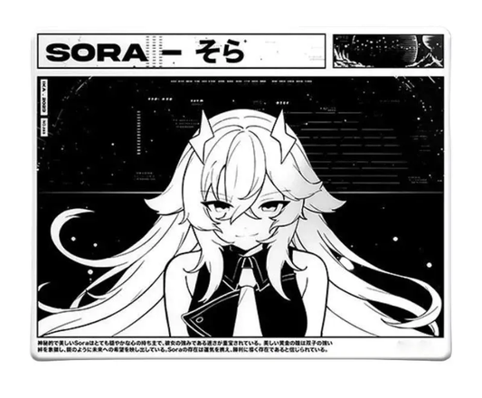 Atom Sora Glass Mousepad 450x400