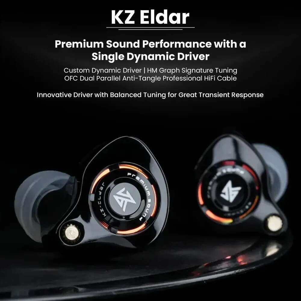 KZ Eldar IEM Single Dynamic Driver Earphones